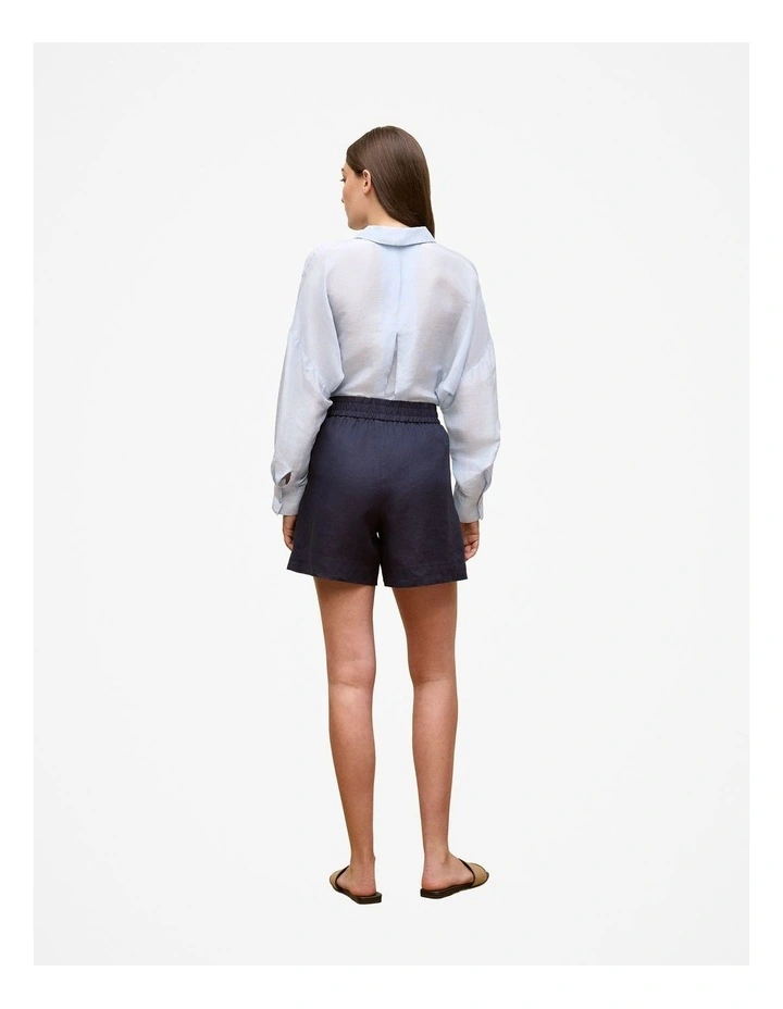 Linen Pull On Short in Night Sky image 4