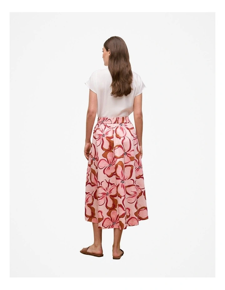Peony Sateen Hi Lo Skirt in Soft Pink image 5
