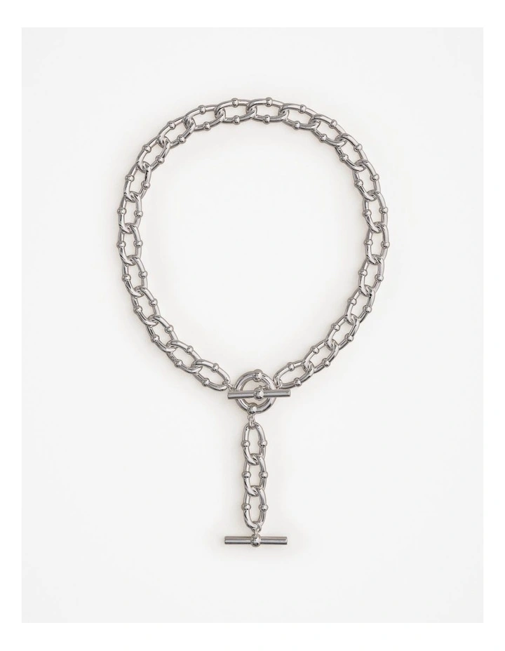 Signature Link Fob Necklace in Silver image 1