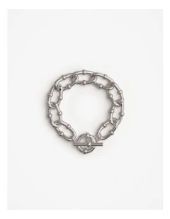 Signature Link Fob Bracelet in Silver