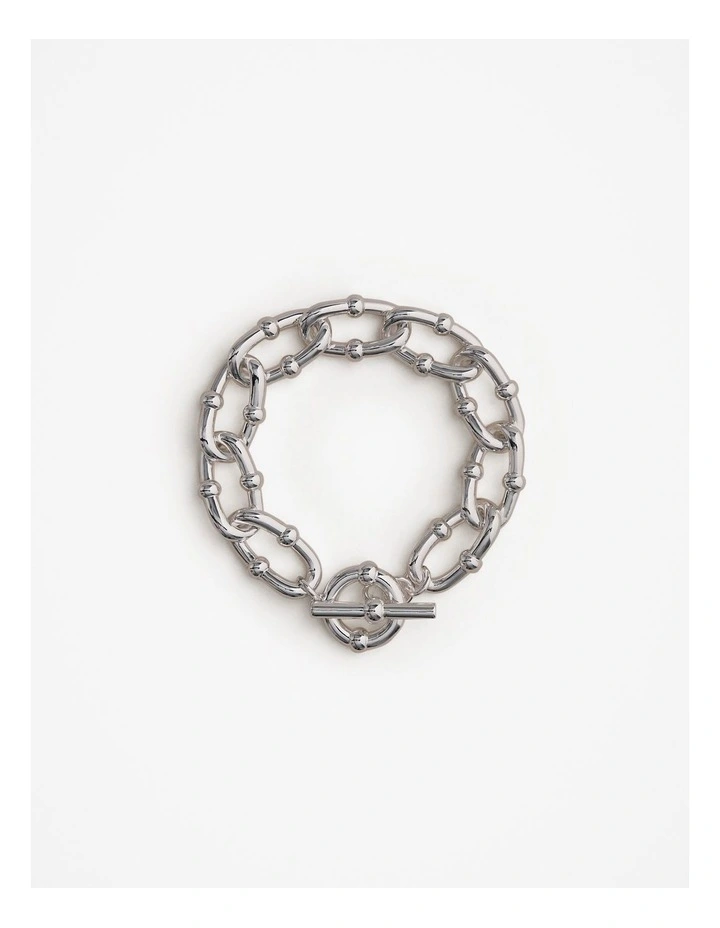 Signature Link Fob Bracelet in Silver image 1