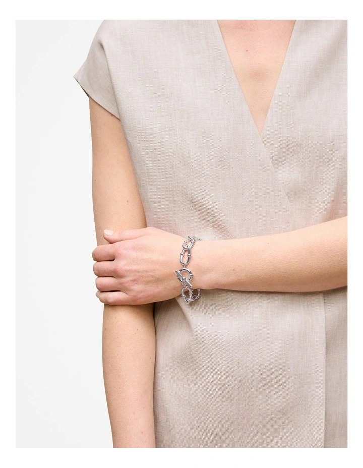 Signature Link Fob Bracelet in Silver image 2