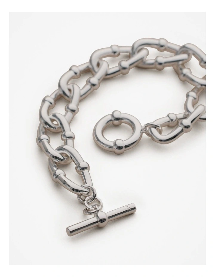 Signature Link Fob Bracelet in Silver image 3