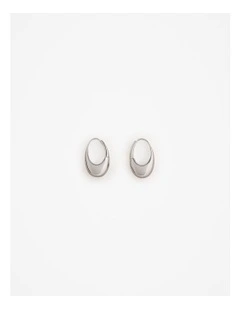 Etty Teardrop Hoops in Silver