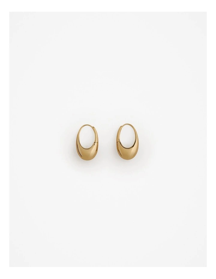 Etty Teardrop Hoops in Gold image 1