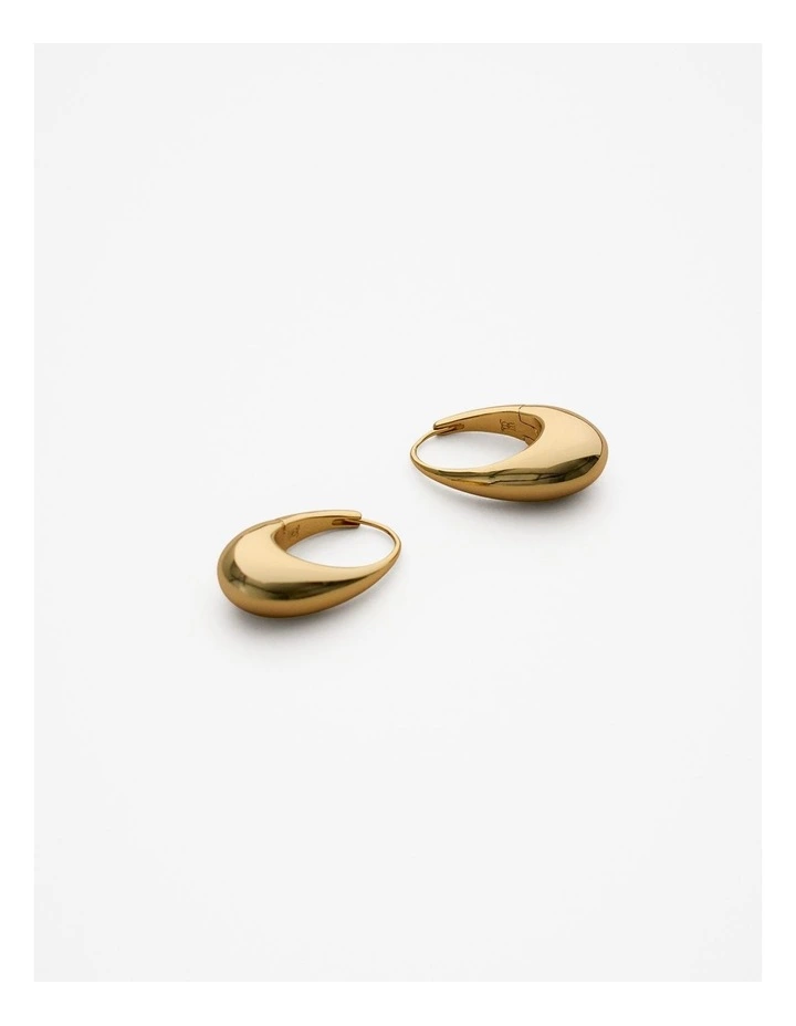Etty Teardrop Hoops in Gold image 4