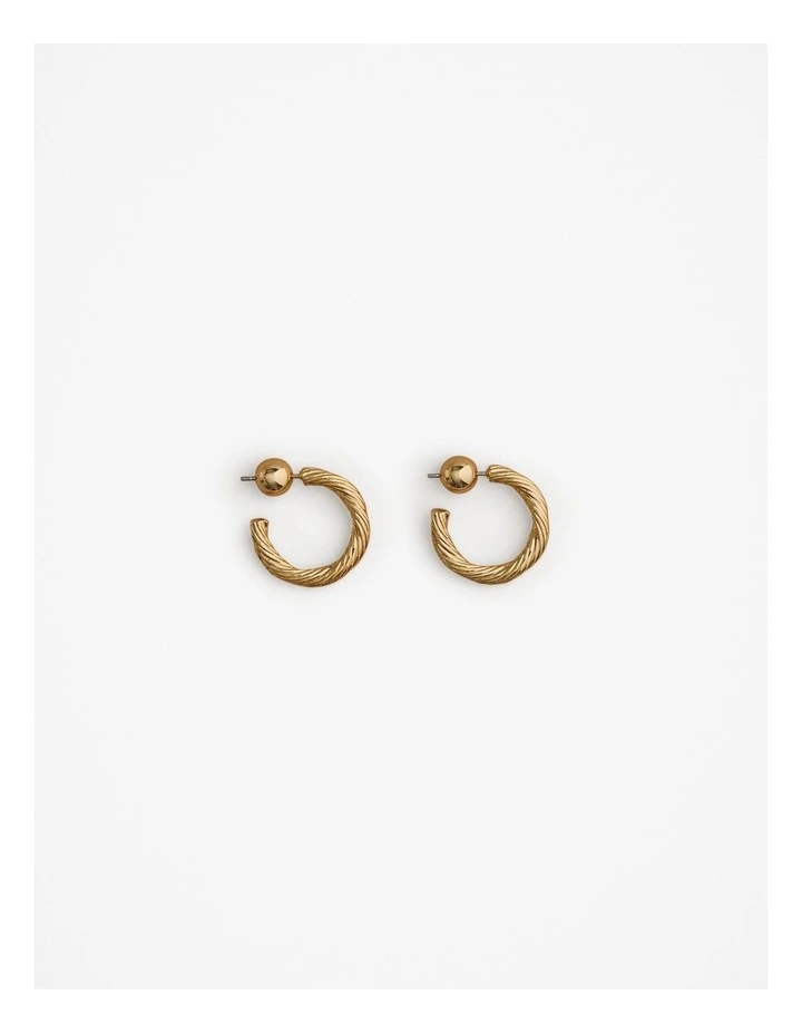 Kembla Twist Hoops in Gold image 1