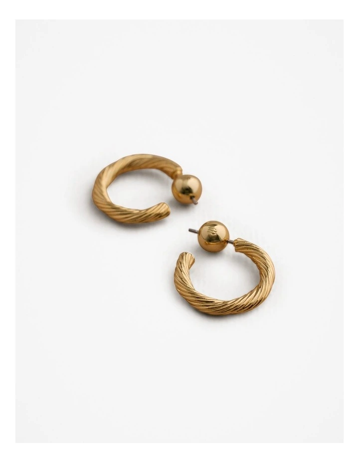 Kembla Twist Hoops in Gold image 3