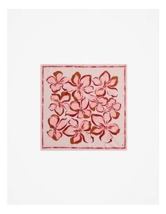 Peony Silk Twill Scarf in Soft Pink