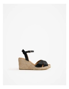 Kirra Espadrille Wedge in Black