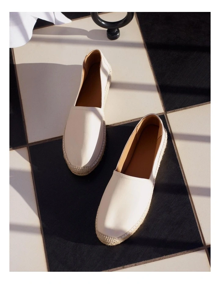 Tallow Espadrille Flat in Oyster image 4