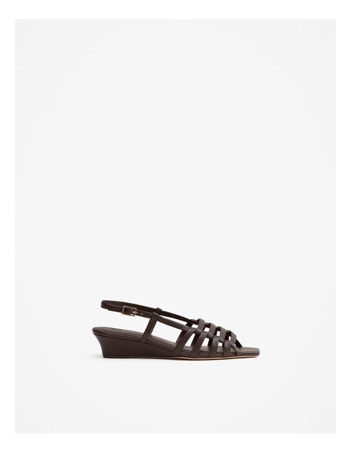 Bonney Wedge Sandal in Chocolate image 1