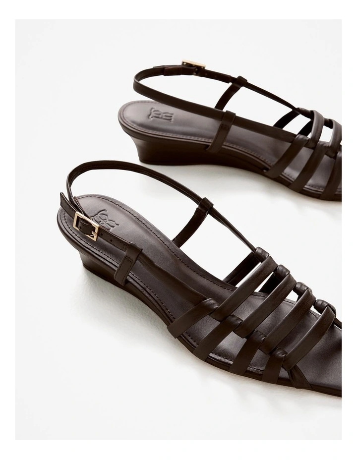 Bonney Wedge Sandal in Chocolate image 4