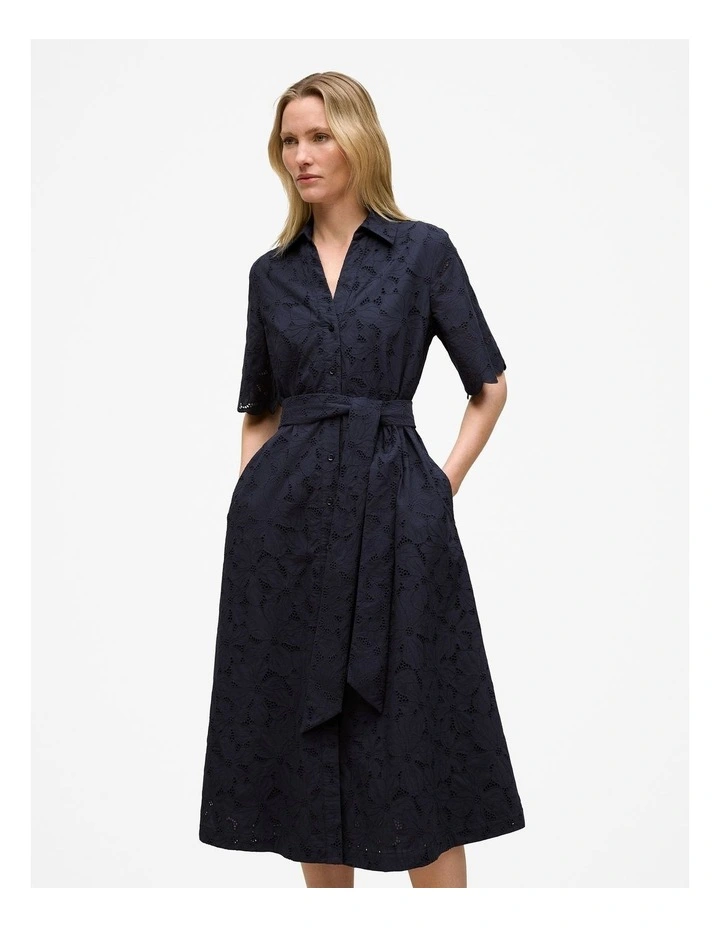 Peony Cutwork Dress in Night Sky image 2