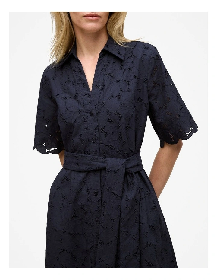 Peony Cutwork Dress in Night Sky image 3