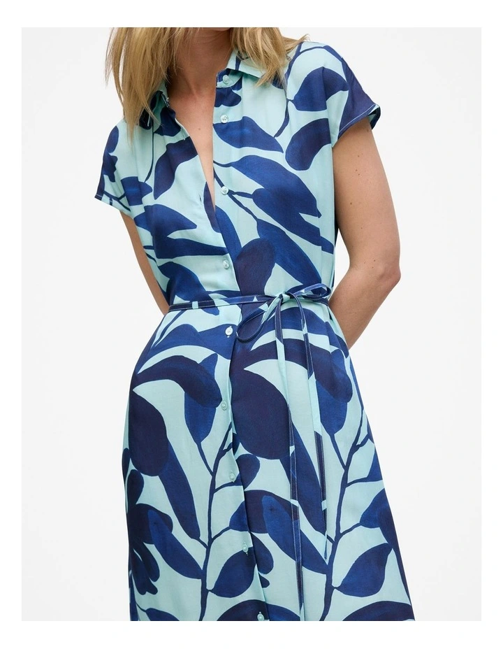 Marea Modal Shirt Dress in Pastel Blue image 3