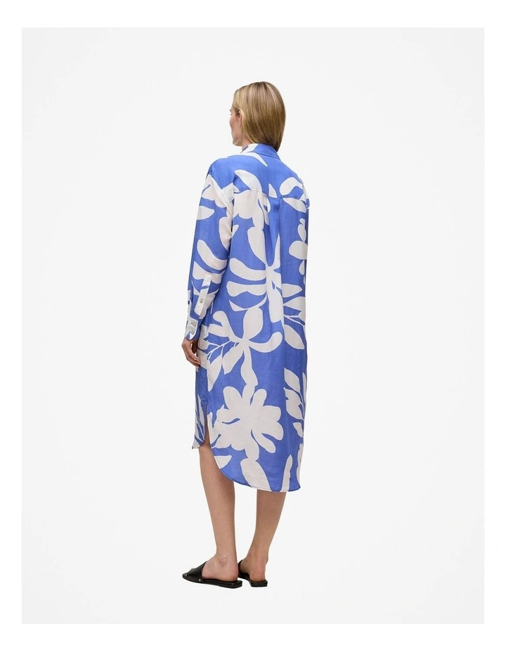 Marea Relaxed Shirt Dress in Vivid Blue image 5