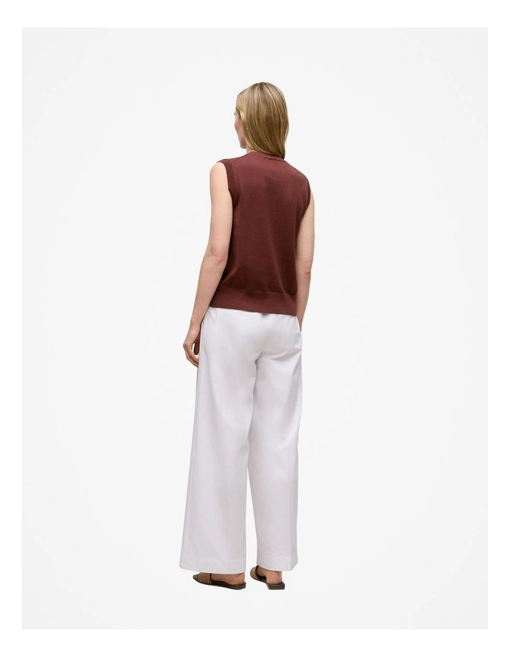 Cotton Cashmere Button Through Vest in Espresso image 4