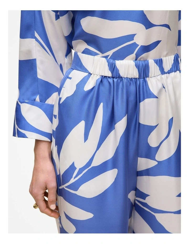 Marea Silk Twill Relaxed Pant in Vivid Blue image 3