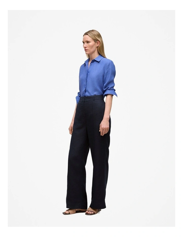 Delave Linen Shirt in Vivid Blue image 4