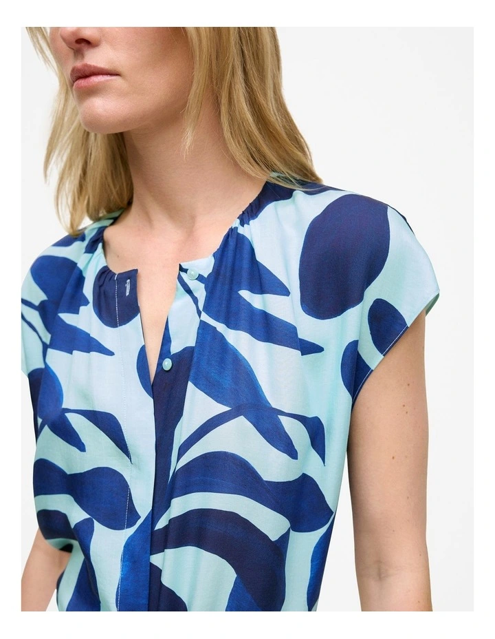 Marea Cap Sleeve Blouse in Pastel Blue image 3