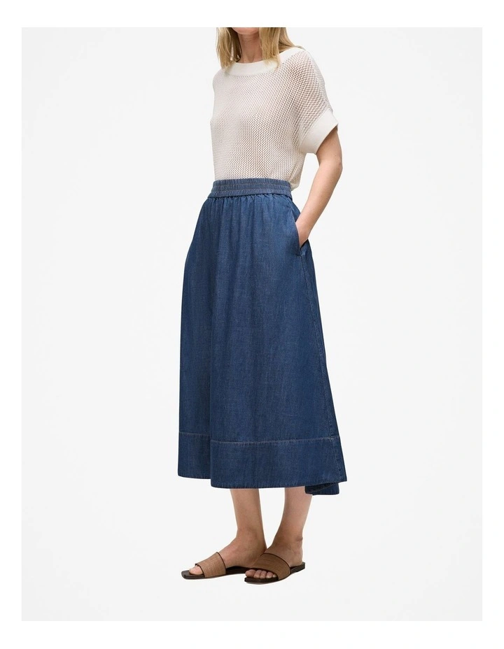 Soft Denim Skirt in Mid Blue image 1