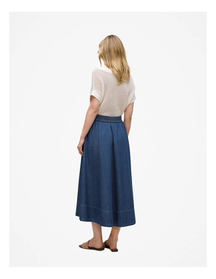 Soft Denim Skirt in Mid Blue image 5