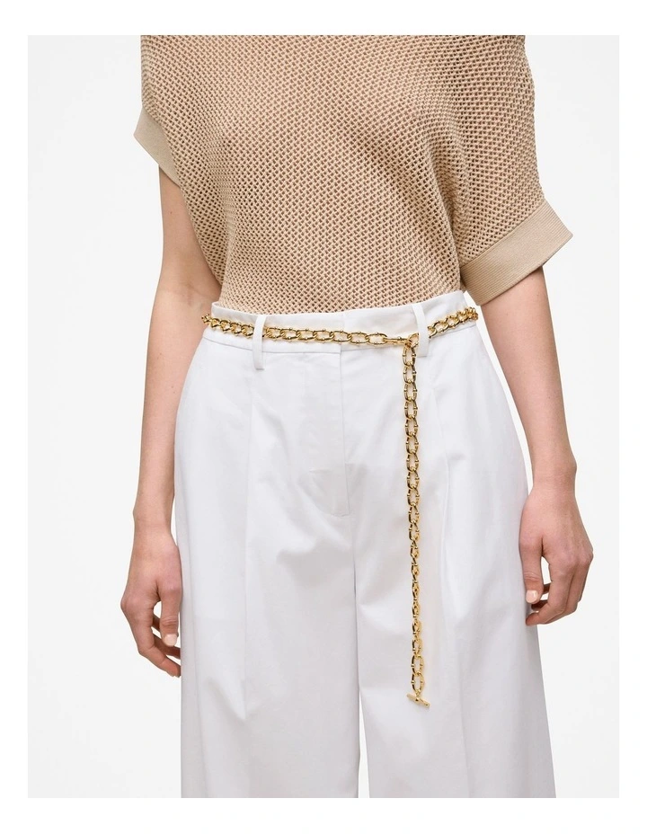 Signature Link Chain Belt in Gold image 2