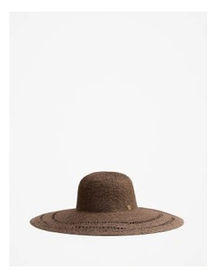 Hyams Woven Sun Hat in Espresso
