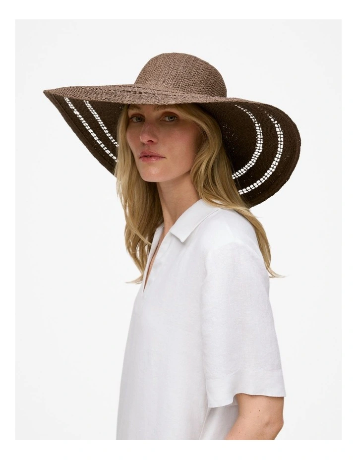 Hyams Woven Sun Hat in Espresso image 2