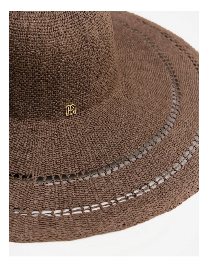 Hyams Woven Sun Hat in Espresso image 3