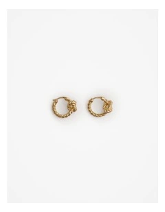 Bedarra Huggie Hoop Earrings in Gold