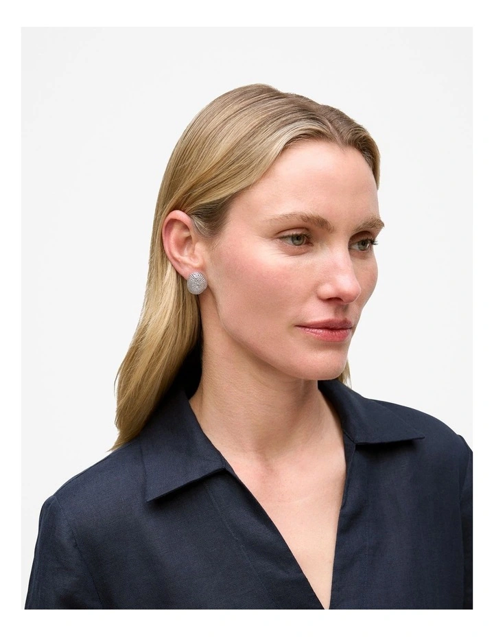 Zenith Stud Earrings in Silver image 2