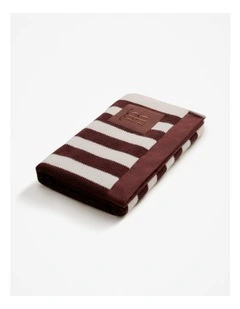 Cotton Jacquard Stripe Tr Towel in Espresso