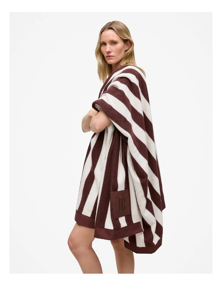 Cotton Jacquard Stripe Tr Towel in Espresso image 4
