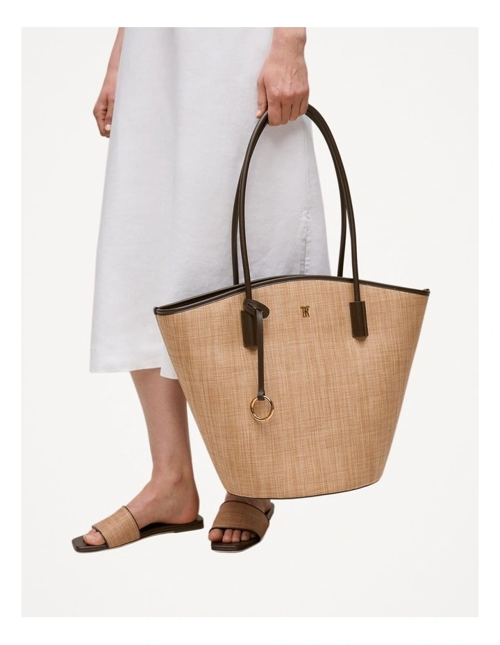 Yamba Woven Tote in Natural image 3