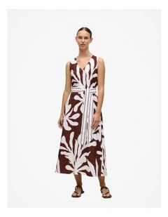 Wakame Belted Tank Dress in Espresso