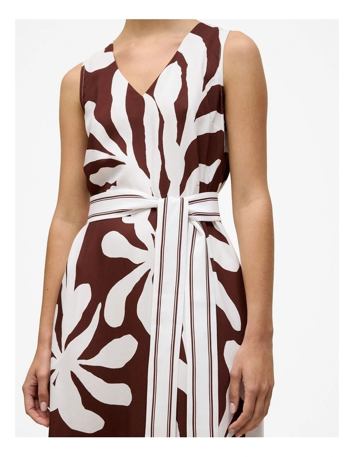 Wakame Belted Tank Dress in Espresso image 3