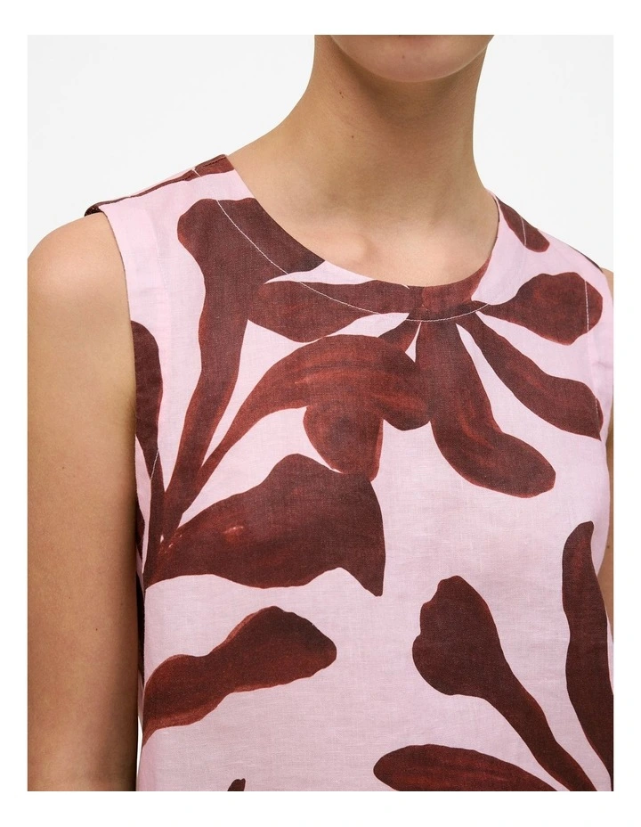 Wakame Linen Shell Tank in Light Pink image 3
