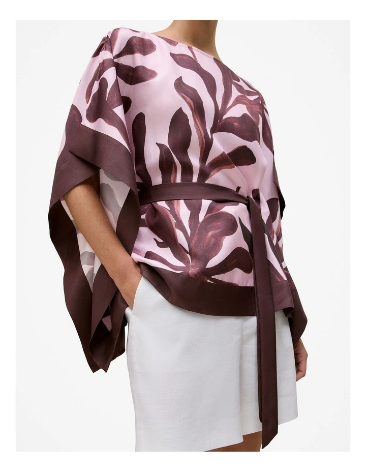 Wakame Silk Scarf Top in Light Pink image 4