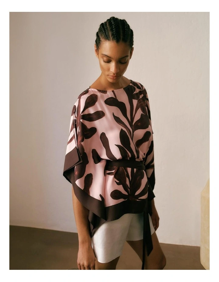 Wakame Silk Scarf Top in Light Pink image 6