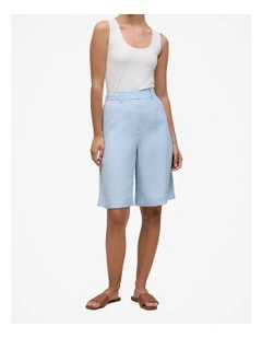 Soft Tailored Longline Short in Blue Marble