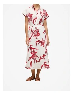 Wild Iris Linen Bias Skirt in White