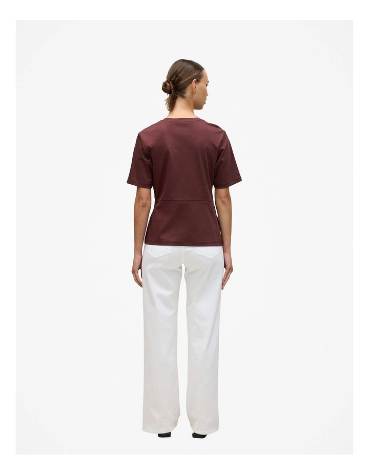 Twist Detail T-shirt in Espresso image 5