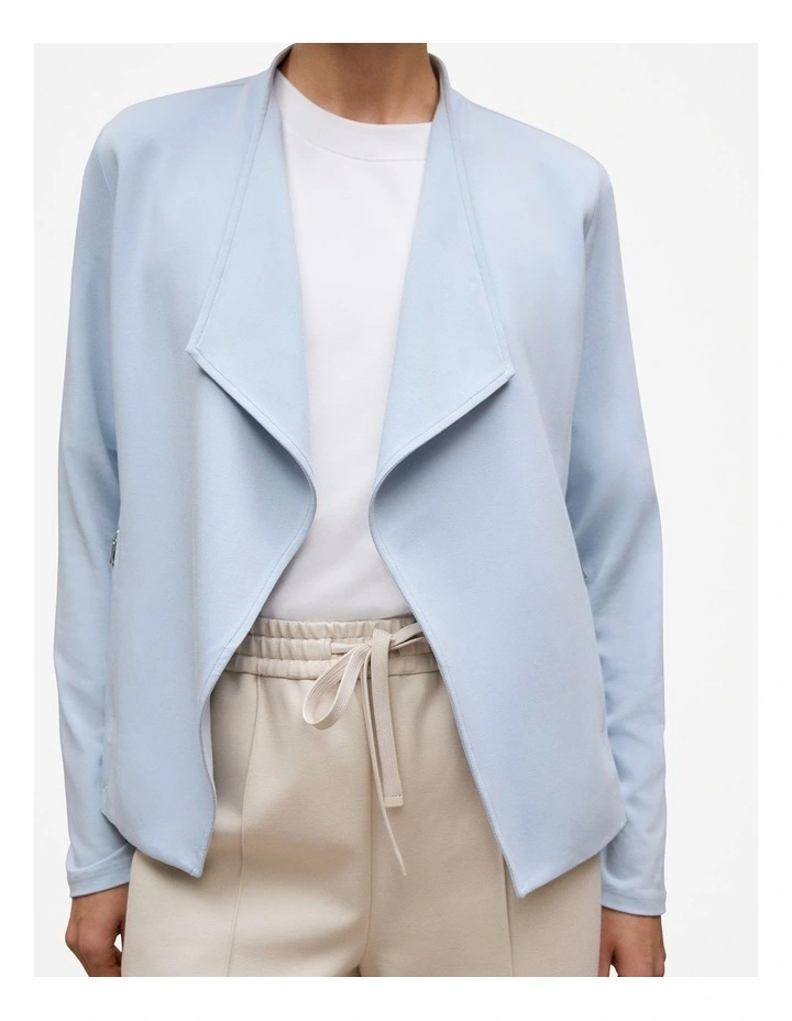 Bamboo Viscose Blend Jacket in Soft Blue image 3
