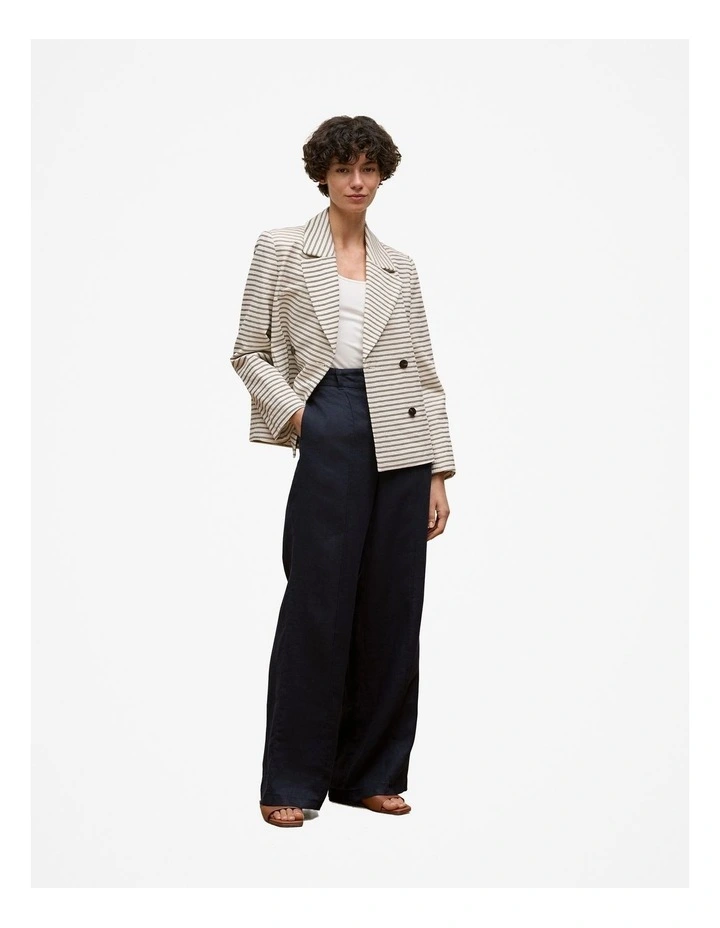 Stripe Peacoat in White image 5