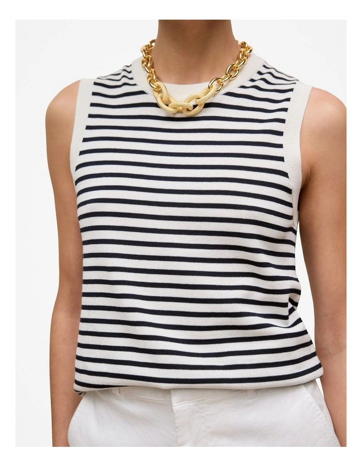 Cotton Silk Knit Tank in Night Sky image 4