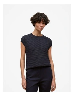 Cotton Knit Tunic in Night Sky