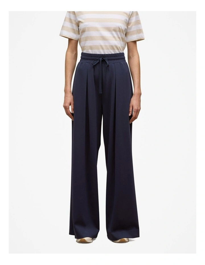 Ponte Drawcord Wide Leg Pant in Night Sky image 1