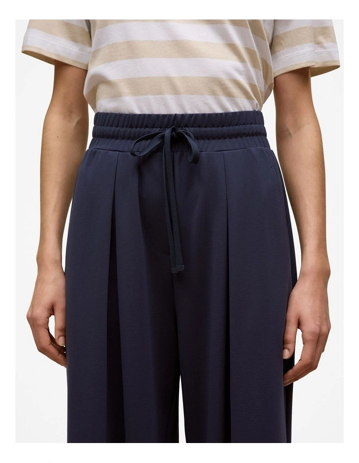 Ponte Drawcord Wide Leg Pant in Night Sky image 3